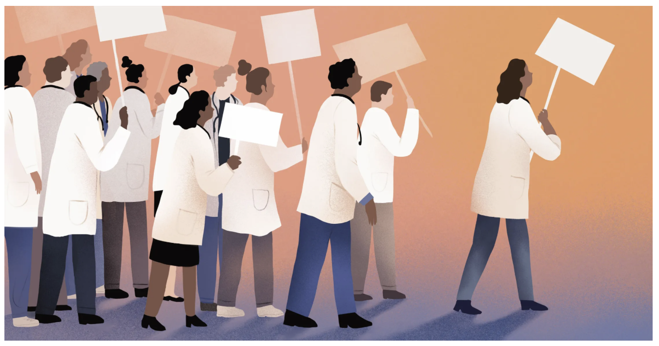 Doctor Union Illustration from New Yorker by Nicole Xu